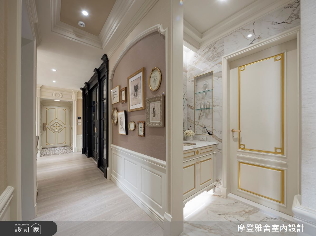 45坪老屋(16~30年)＿新古典浴室走廊案例圖片＿摩登雅舍室內設計＿摩登雅舍_87老屋翻新法式輕洛可可風精品飯店宅之19