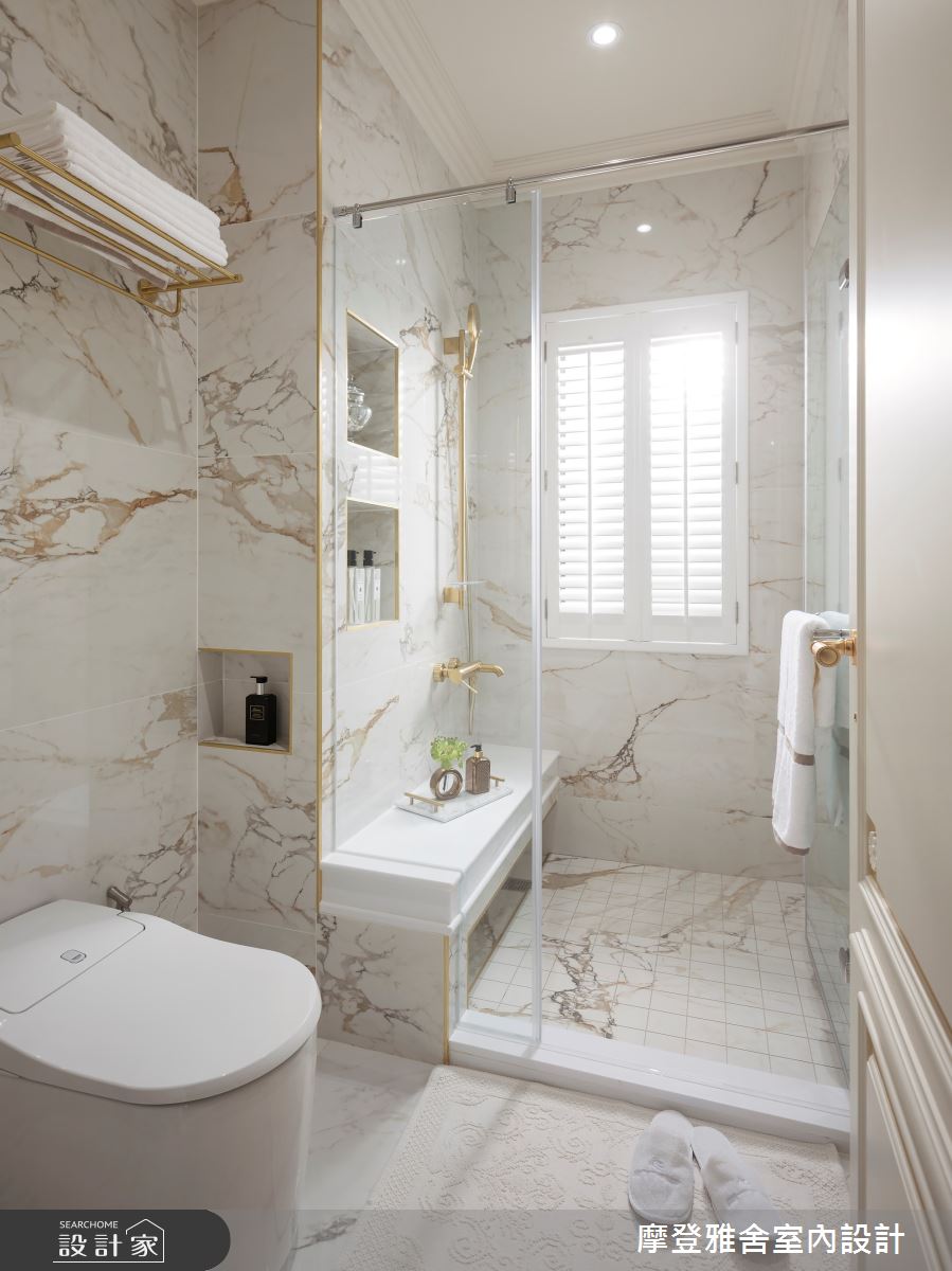 45坪老屋(16~30年)＿新古典浴室案例圖片＿摩登雅舍室內設計＿摩登雅舍_87老屋翻新法式輕洛可可風精品飯店宅之20