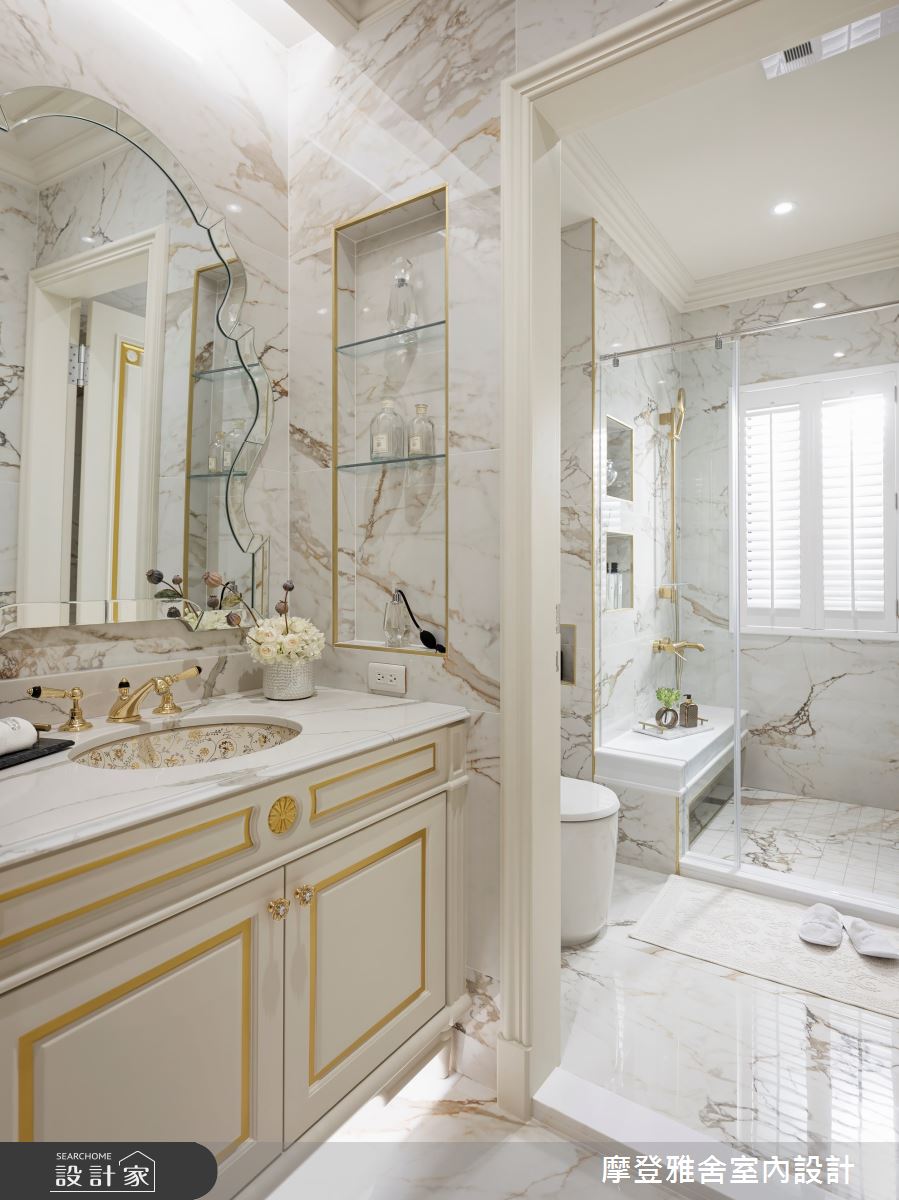 45坪老屋(16~30年)＿新古典浴室案例圖片＿摩登雅舍室內設計＿摩登雅舍_87老屋翻新法式輕洛可可風精品飯店宅之21