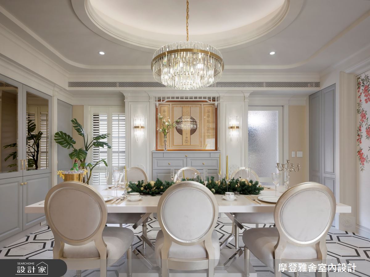 70坪中古屋(5~15年)＿新古典餐廳案例圖片＿摩登雅舍室內設計＿摩登雅舍_89第5次合作 老屋翻新優雅新古典精品豪邸之14