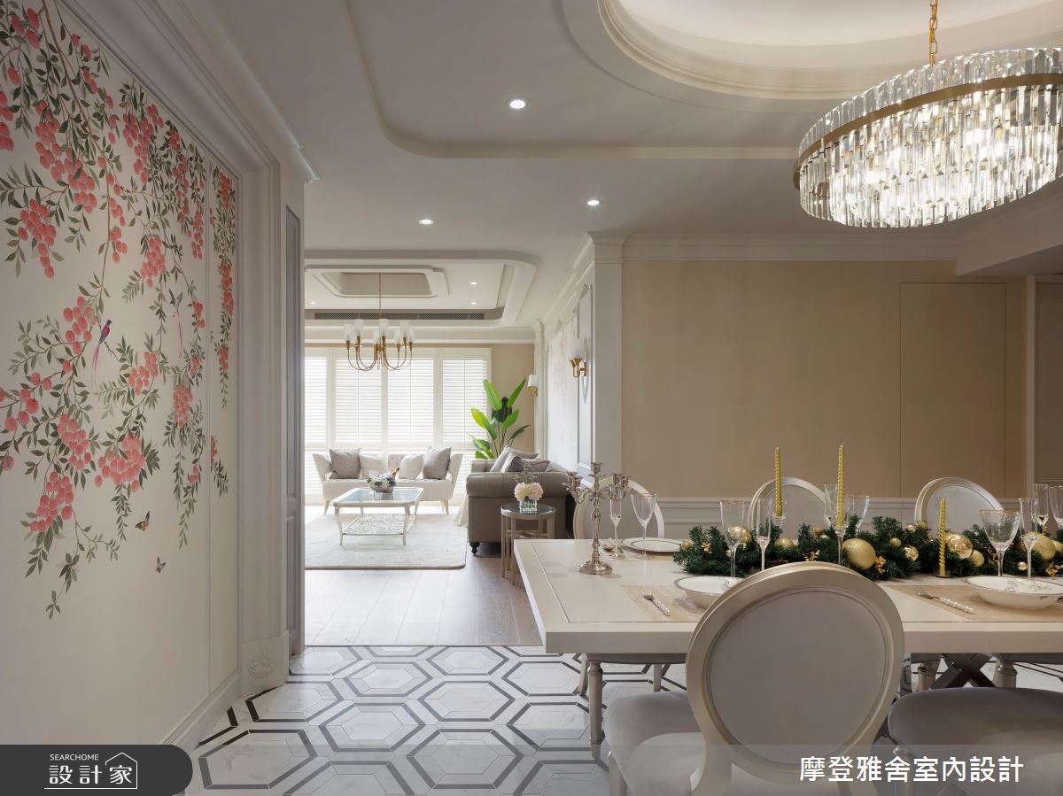 70坪中古屋(5~15年)＿新古典餐廳案例圖片＿摩登雅舍室內設計＿摩登雅舍_89第5次合作 老屋翻新優雅新古典精品豪邸之16