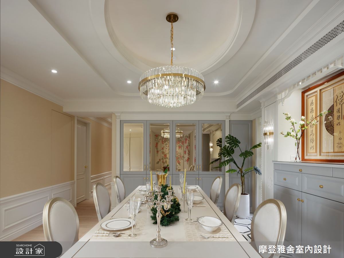 70坪中古屋(5~15年)＿新古典餐廳案例圖片＿摩登雅舍室內設計＿摩登雅舍_89第5次合作 老屋翻新優雅新古典精品豪邸之17