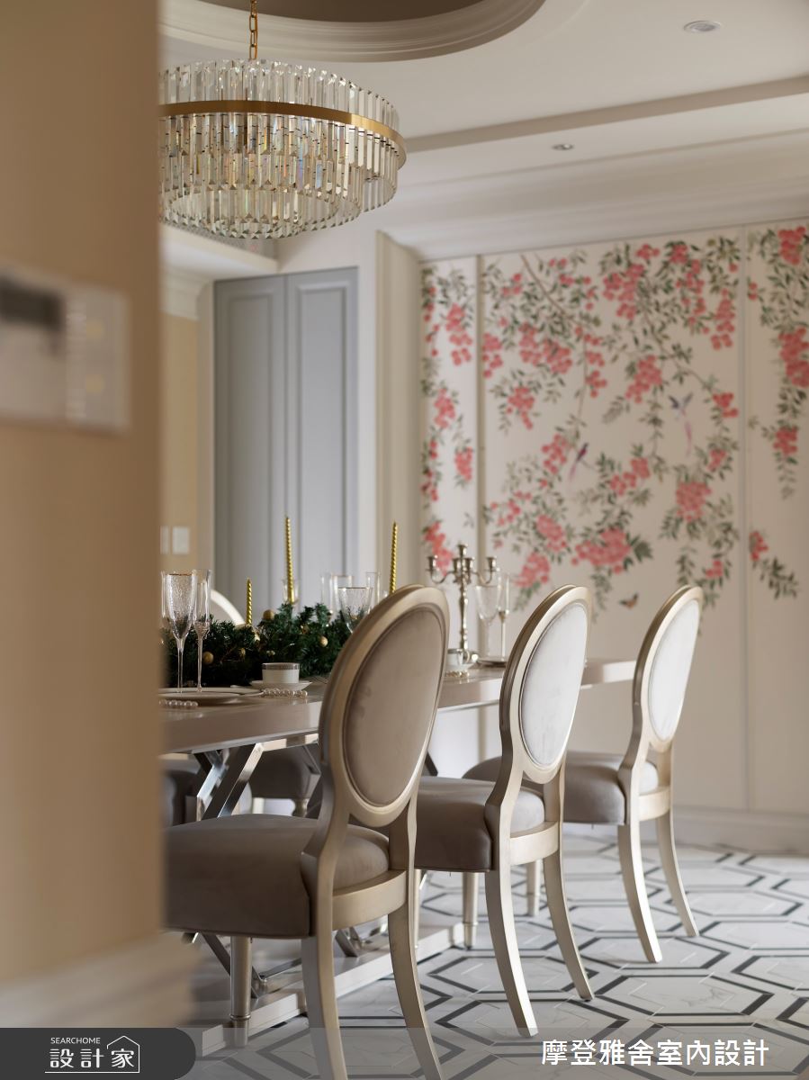 70坪中古屋(5~15年)＿新古典餐廳案例圖片＿摩登雅舍室內設計＿摩登雅舍_89第5次合作 老屋翻新優雅新古典精品豪邸之21