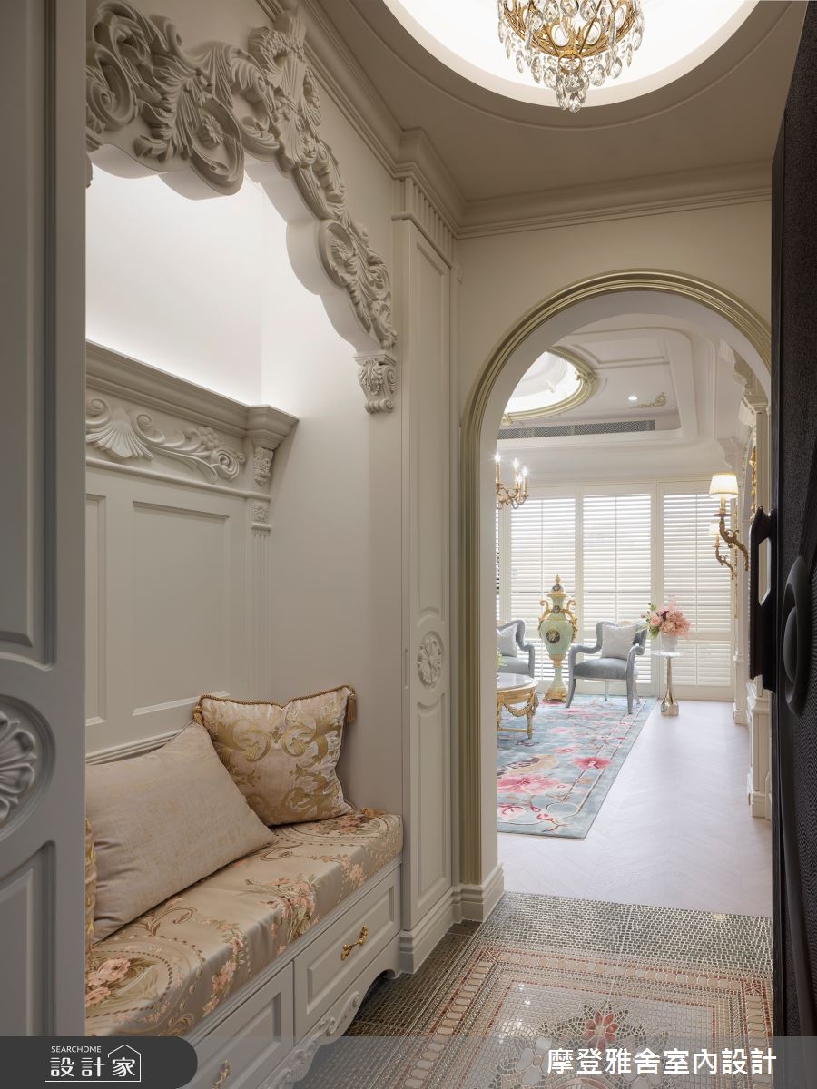 38坪新古屋(10年以下)＿維多利亞古典風格玄關案例圖片＿摩登雅舍室內設計＿摩登雅舍_91十年鐵粉夢想成真!盛世維多利亞風格宮廷豪邸之1