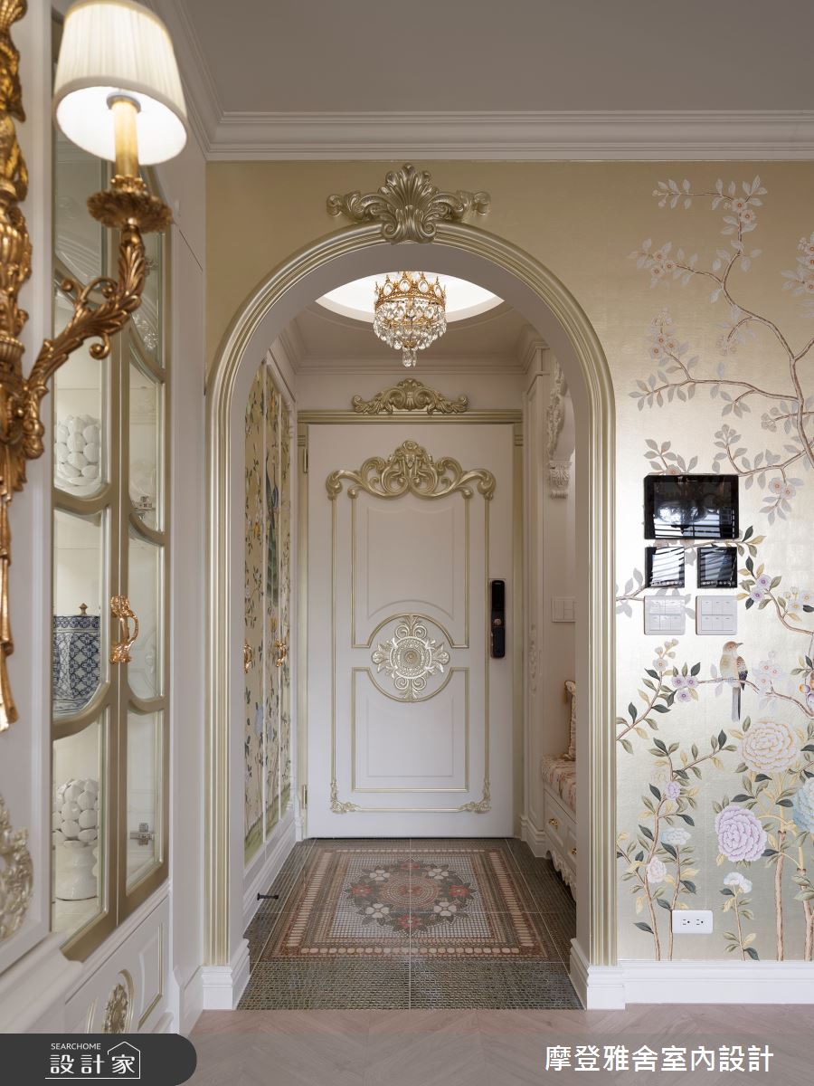 38坪新古屋(10年以下)＿維多利亞古典風格玄關案例圖片＿摩登雅舍室內設計＿摩登雅舍_91十年鐵粉夢想成真!盛世維多利亞風格宮廷豪邸之2