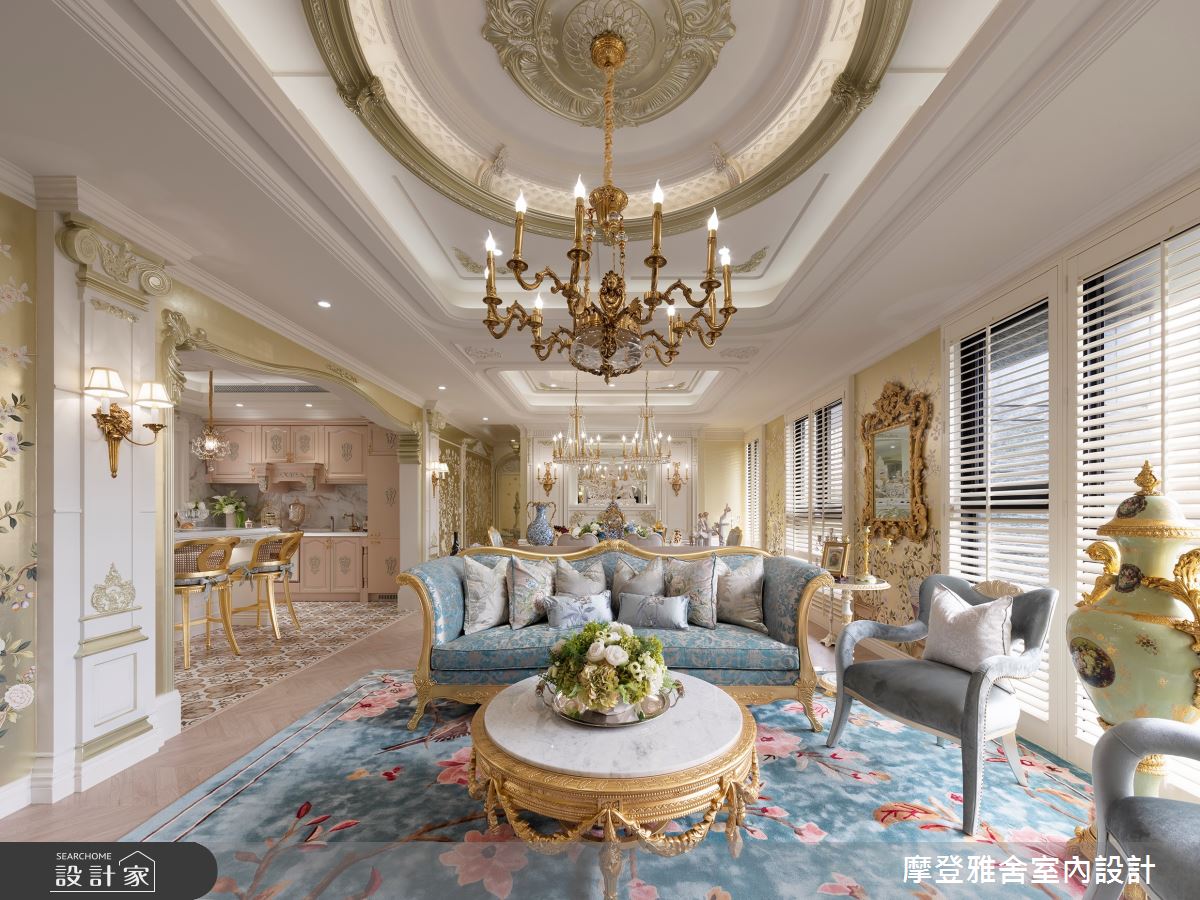 38坪新古屋(10年以下)＿維多利亞古典風格客廳餐廳廚房案例圖片＿摩登雅舍室內設計＿摩登雅舍_91十年鐵粉夢想成真!盛世維多利亞風格宮廷豪邸之4