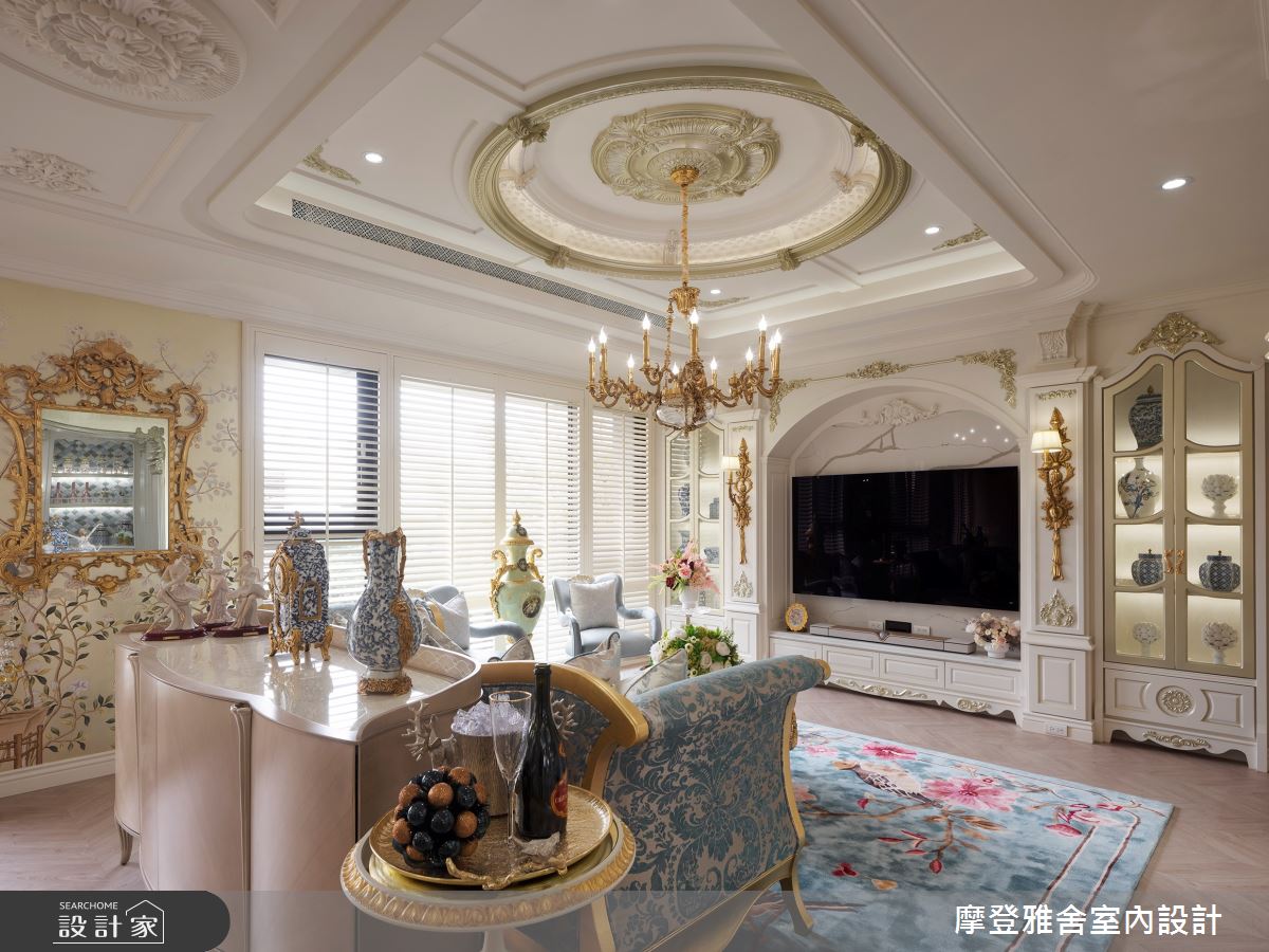 38坪新古屋(10年以下)＿維多利亞古典風格客廳案例圖片＿摩登雅舍室內設計＿摩登雅舍_91十年鐵粉夢想成真!盛世維多利亞風格宮廷豪邸之6