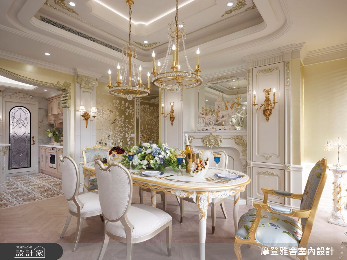 38坪新古屋(10年以下)＿維多利亞古典風格餐廳案例圖片＿摩登雅舍室內設計＿摩登雅舍_91十年鐵粉夢想成真!盛世維多利亞風格宮廷豪邸之12