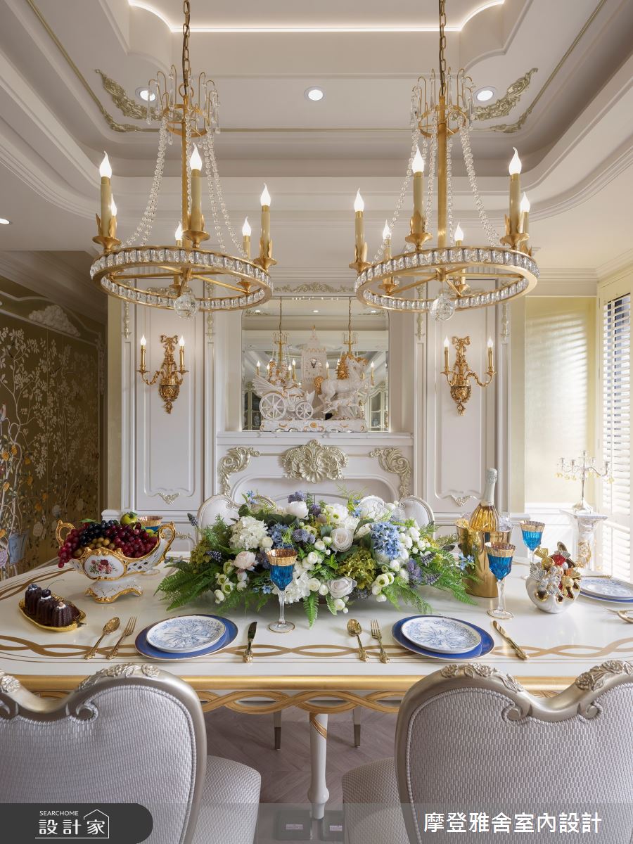 38坪新古屋(10年以下)＿維多利亞古典風格餐廳案例圖片＿摩登雅舍室內設計＿摩登雅舍_91十年鐵粉夢想成真!盛世維多利亞風格宮廷豪邸之16