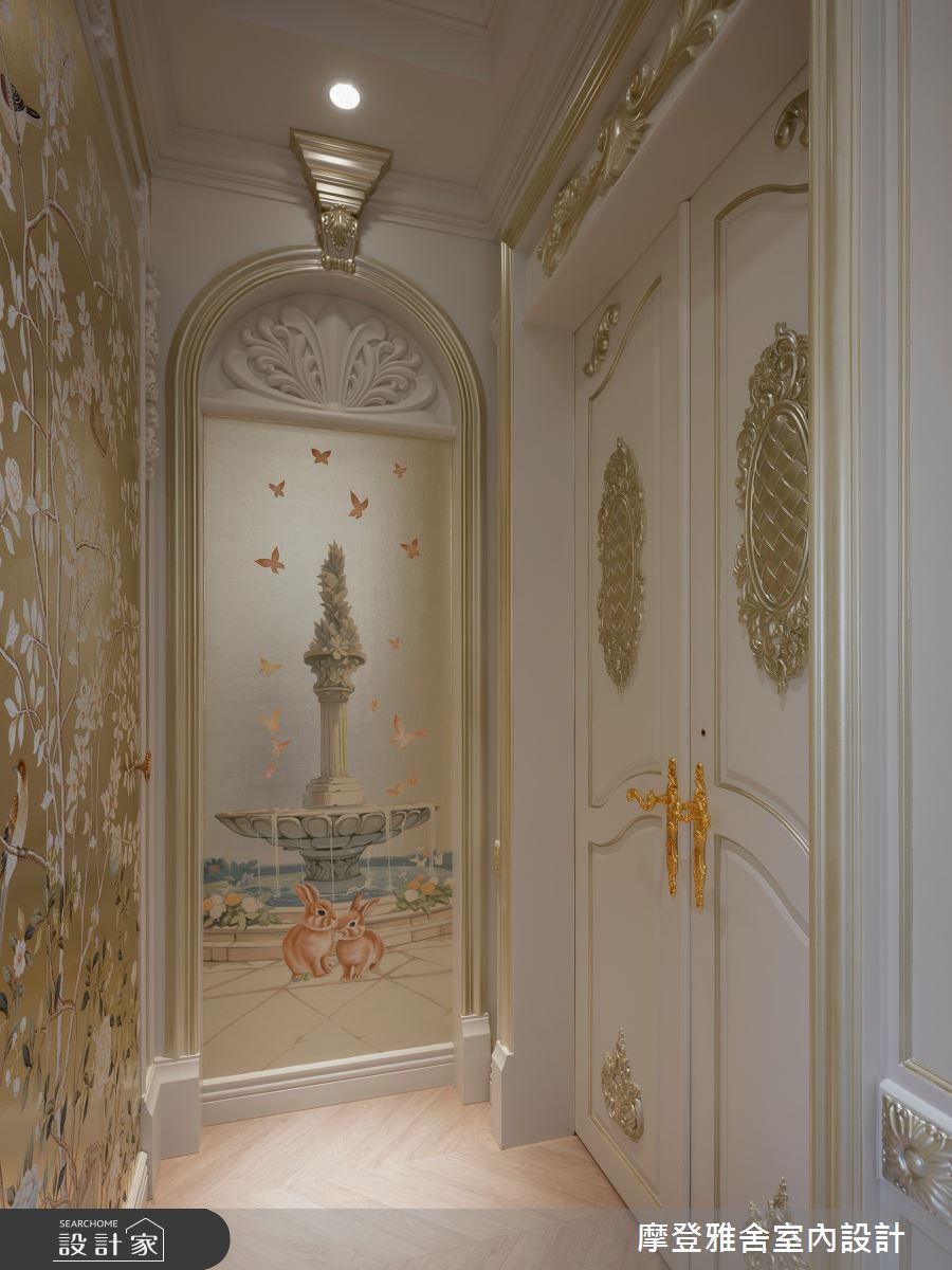 38坪新古屋(10年以下)＿維多利亞古典風格走廊案例圖片＿摩登雅舍室內設計＿摩登雅舍_91十年鐵粉夢想成真!盛世維多利亞風格宮廷豪邸之17