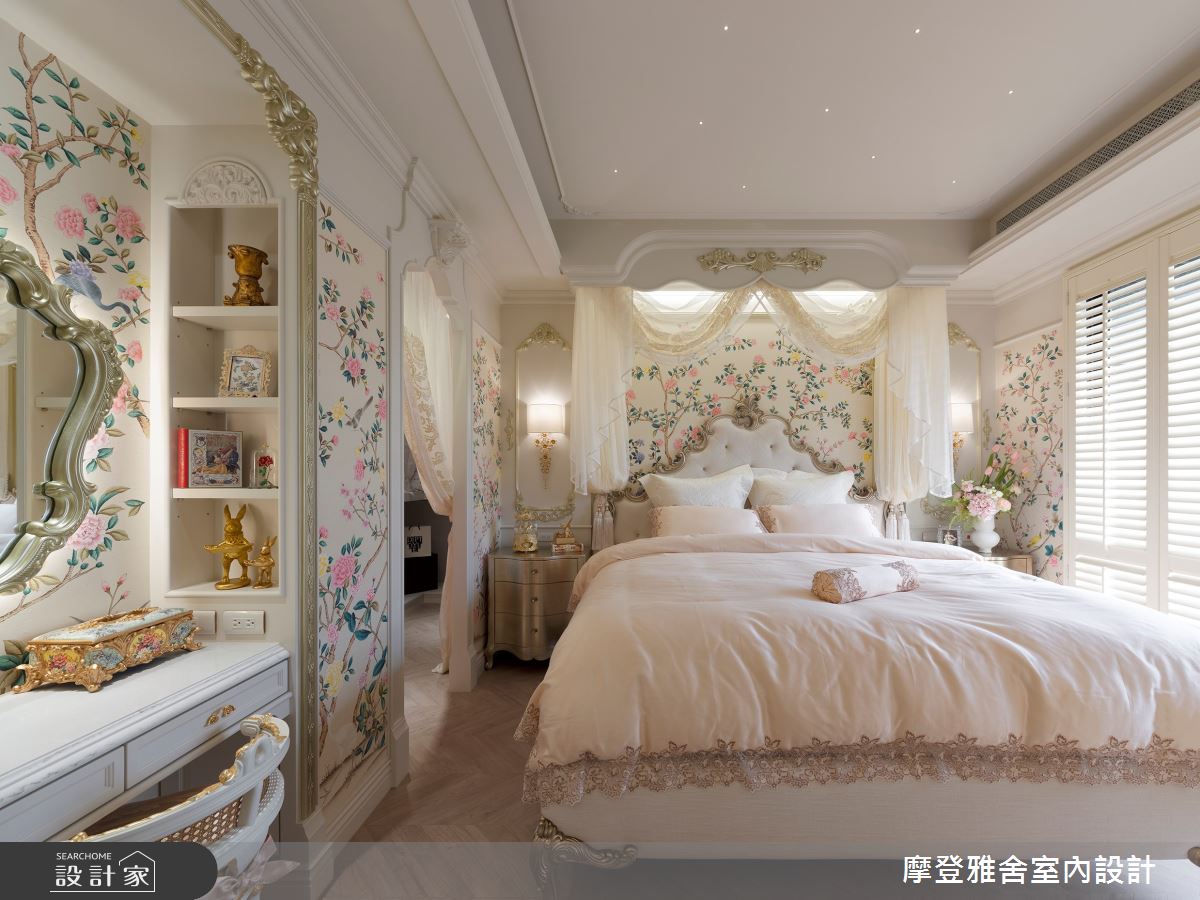 38坪新古屋(10年以下)＿維多利亞古典風格臥室案例圖片＿摩登雅舍室內設計＿摩登雅舍_91十年鐵粉夢想成真!盛世維多利亞風格宮廷豪邸之19