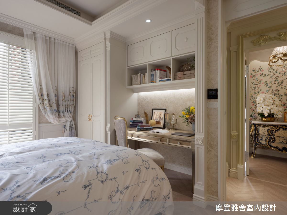 38坪新古屋(10年以下)＿維多利亞古典風格臥室案例圖片＿摩登雅舍室內設計＿摩登雅舍_91十年鐵粉夢想成真!盛世維多利亞風格宮廷豪邸之22