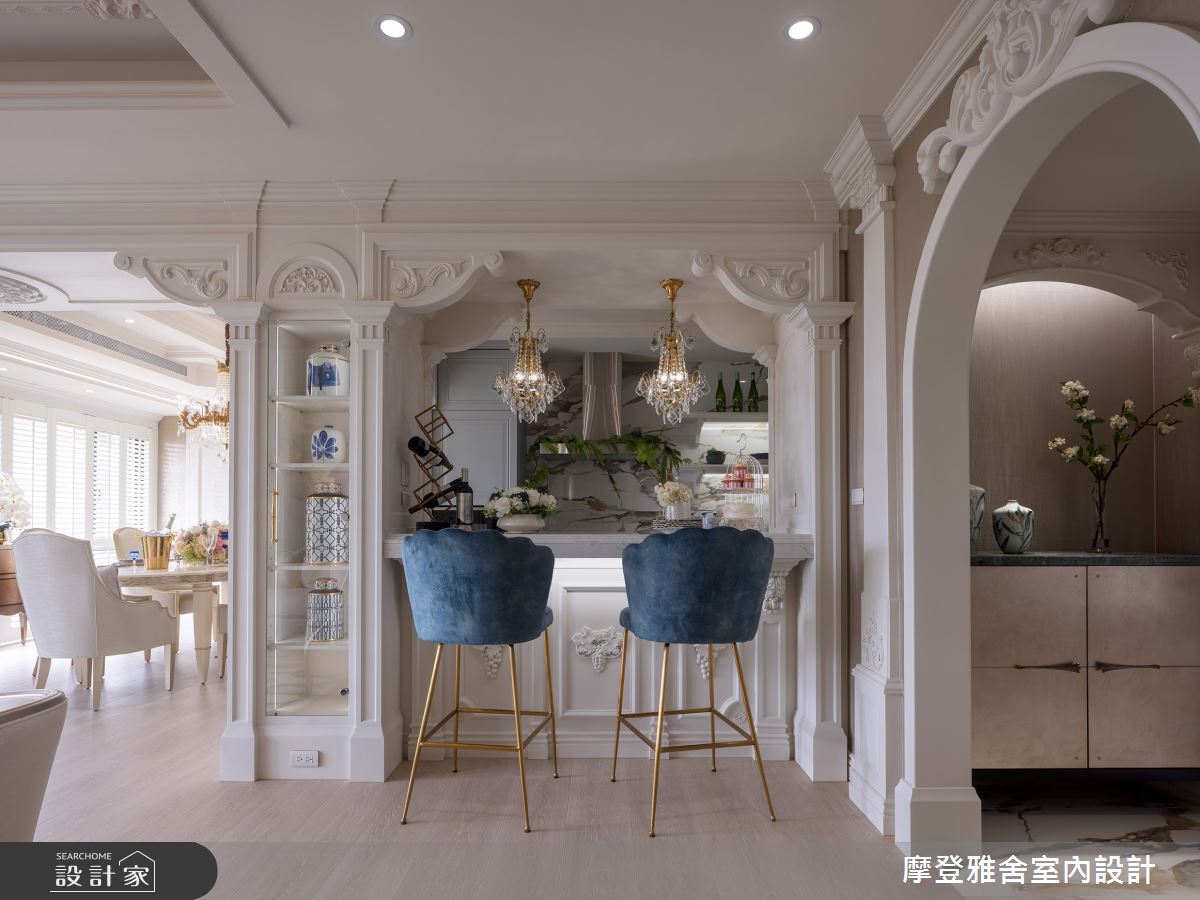32坪新成屋(5年以下)＿新古典飯店風吧檯案例圖片＿摩登雅舍室內設計＿摩登雅舍_90第二次合作 古典X現代巴黎麗思卡爾頓風格招待所度假宅之3