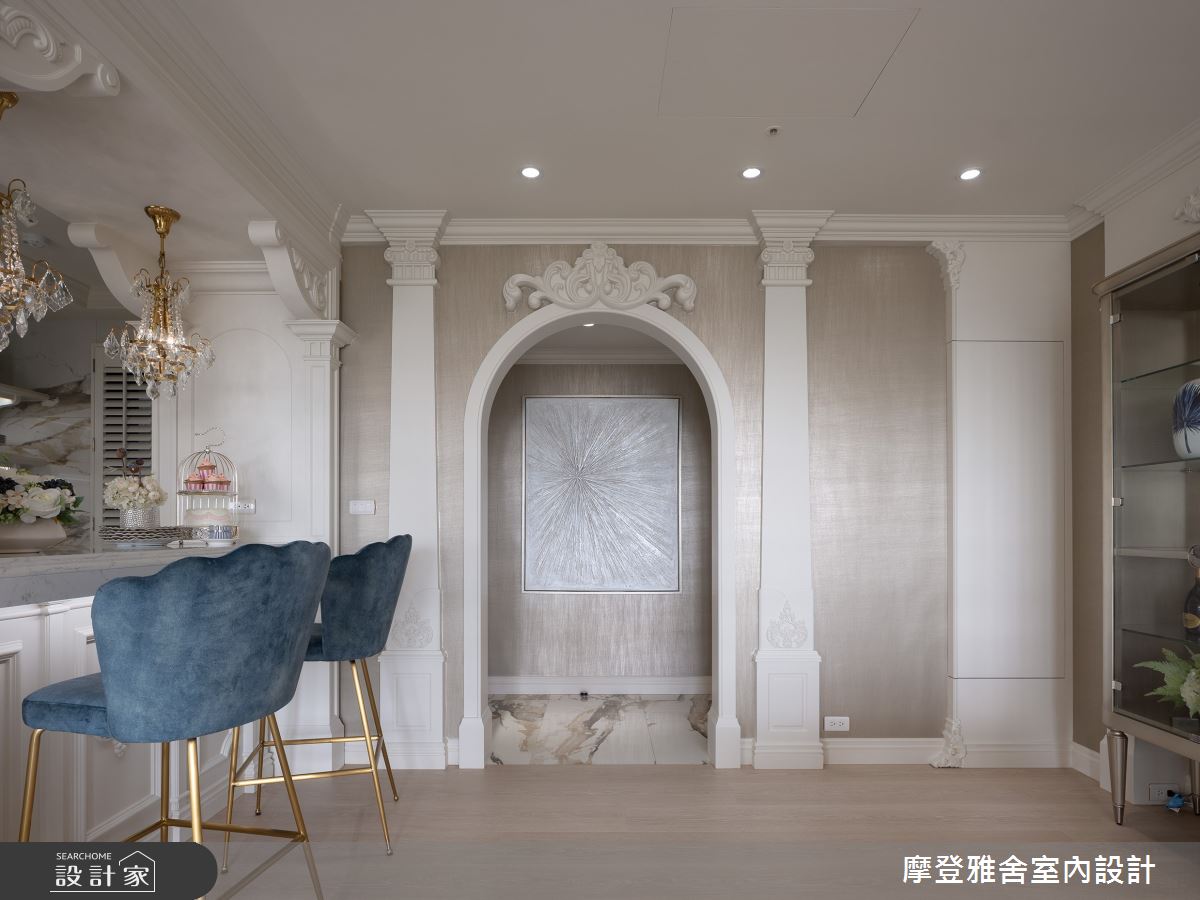 32坪新成屋(5年以下)＿新古典飯店風玄關吧檯案例圖片＿摩登雅舍室內設計＿摩登雅舍_90第二次合作 古典X現代巴黎麗思卡爾頓風格招待所度假宅之5