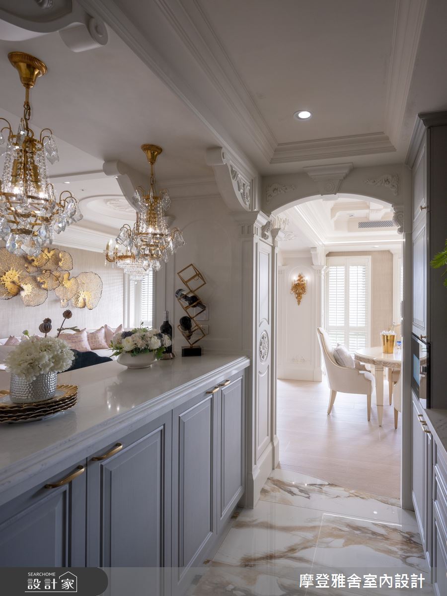 32坪新成屋(5年以下)＿新古典飯店風廚房案例圖片＿摩登雅舍室內設計＿摩登雅舍_90第二次合作 古典X現代巴黎麗思卡爾頓風格招待所度假宅之20