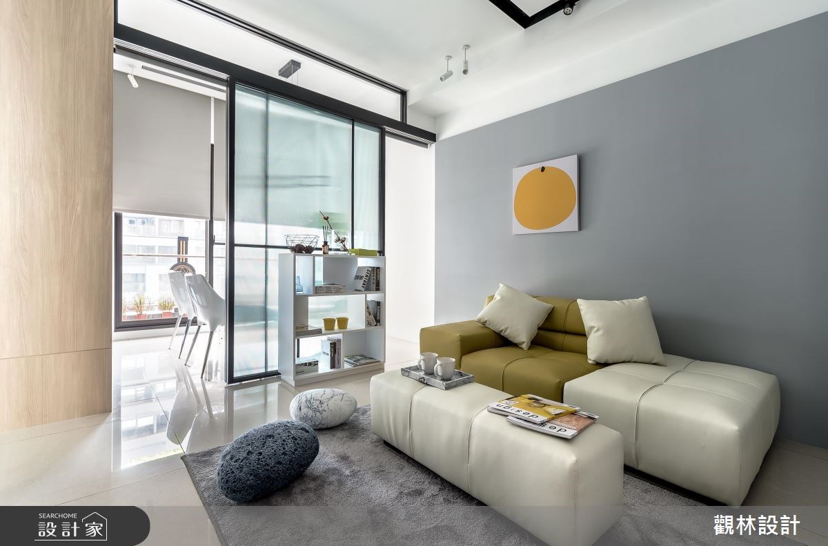 20坪新成屋(5年以下)＿現代風客廳工作區案例圖片＿觀林設計＿觀林_45之5