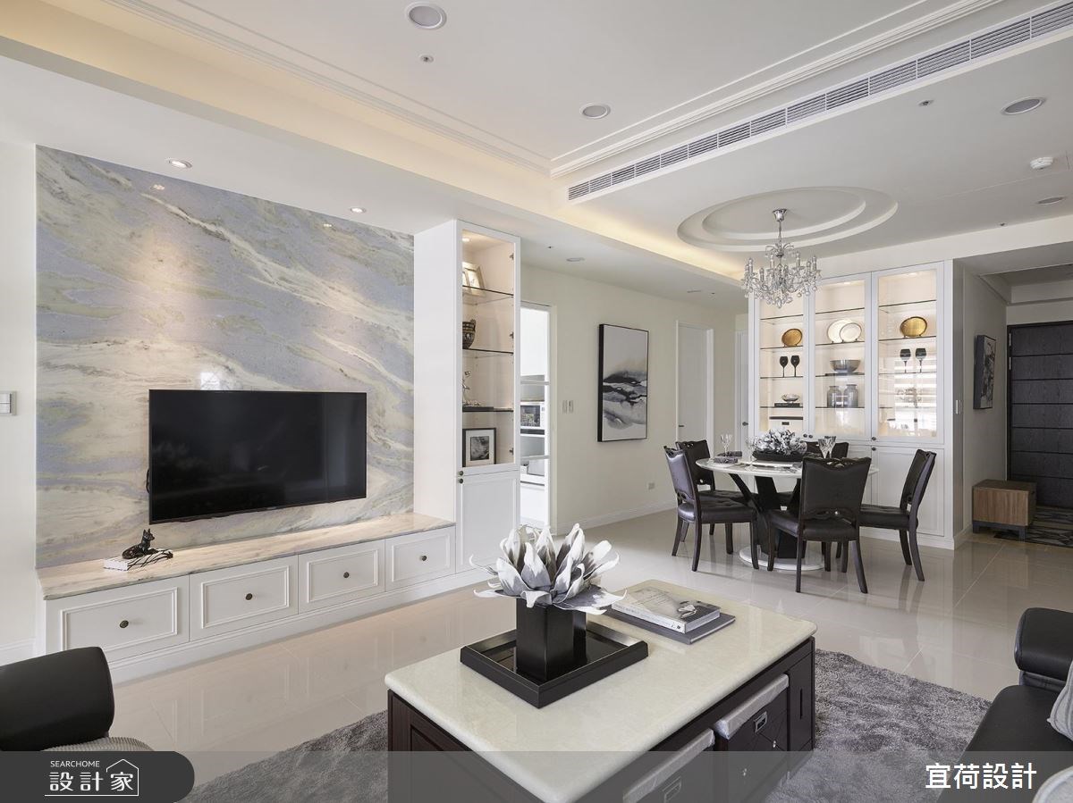 36坪新成屋(5年以下)＿新古典客廳餐廳案例圖片＿宜荷設計＿宜荷_寧靜之10