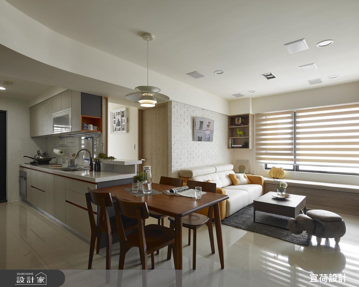 24坪新成屋(5年以下)＿北歐風客廳餐廳廚房案例圖片＿宜荷設計＿宜荷_童話。童畫之11