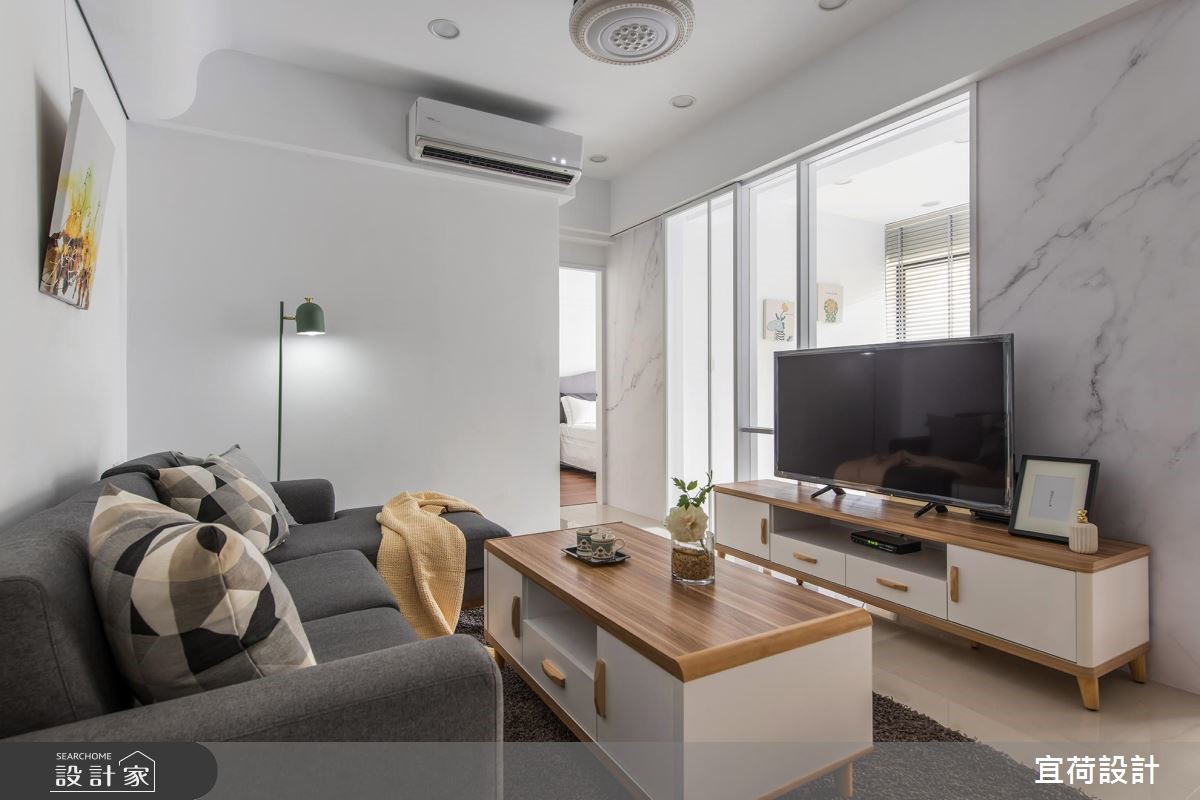 15坪新成屋(5年以下)＿簡約風客廳案例圖片＿宜荷設計＿宜荷_日光有約之6