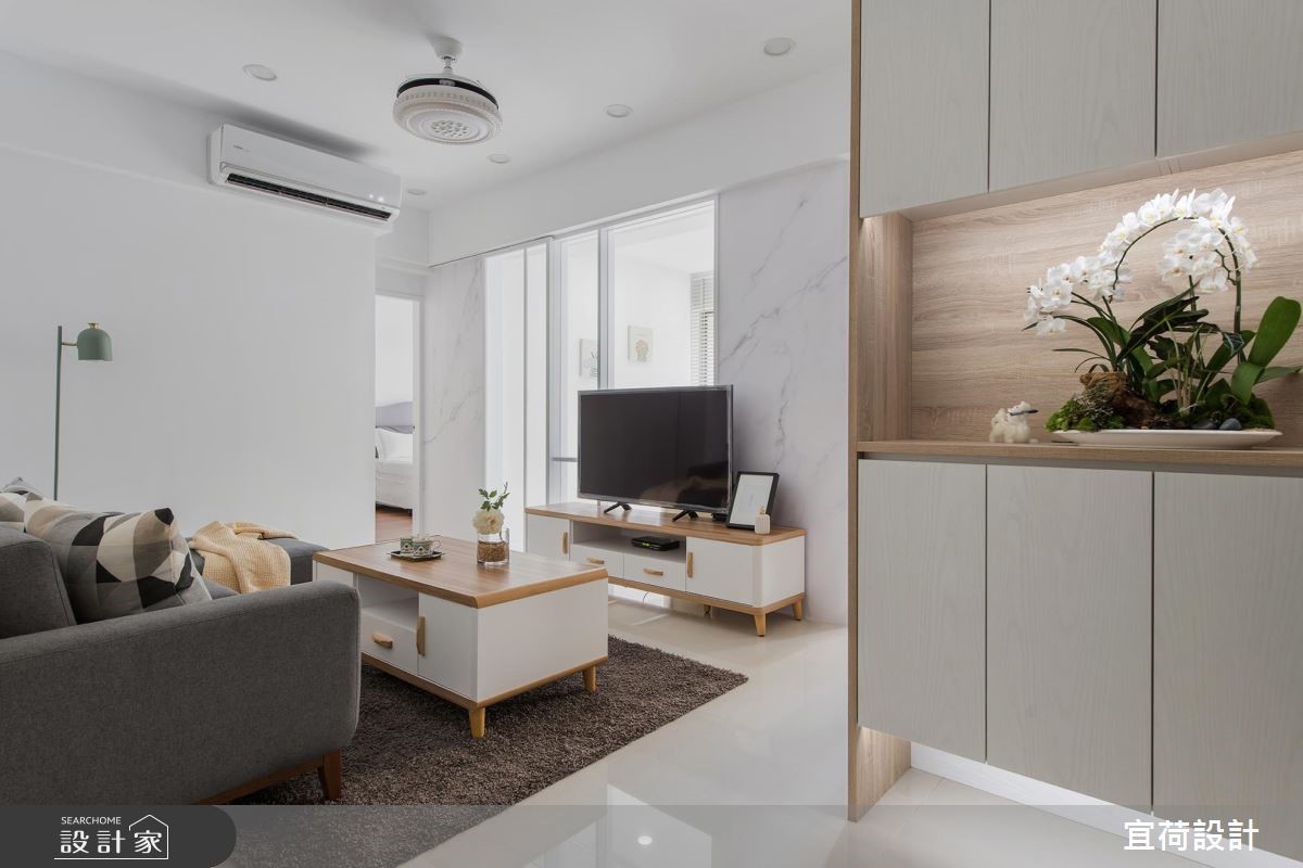 15坪新成屋(5年以下)＿簡約風客廳案例圖片＿宜荷設計＿宜荷_日光有約之3