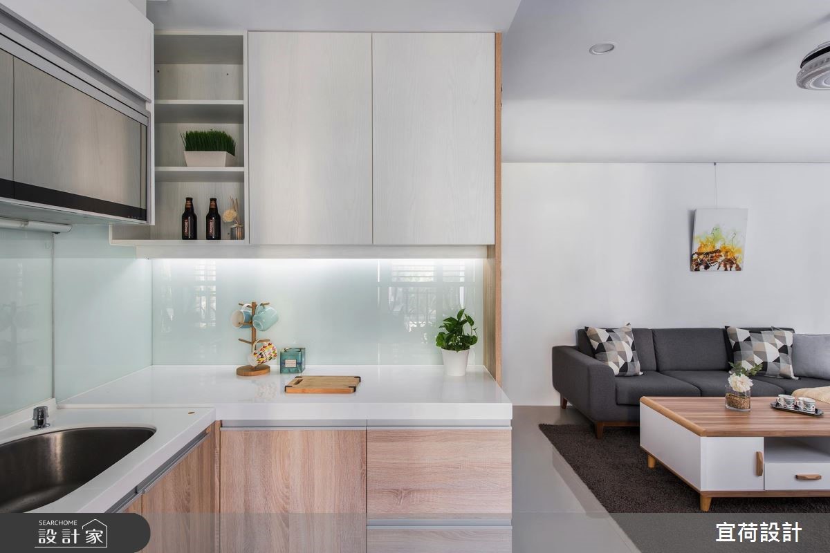 15坪新成屋(5年以下)＿簡約風廚房案例圖片＿宜荷設計＿宜荷_日光有約之12