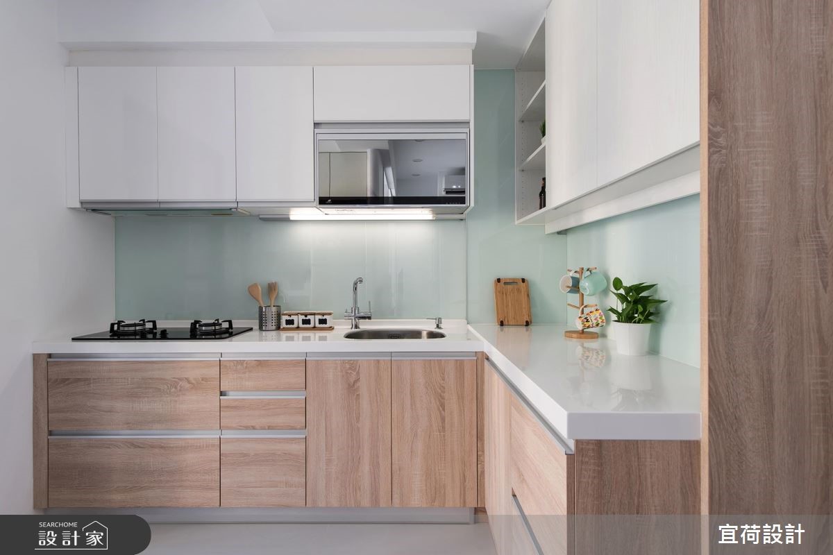 15坪新成屋(5年以下)＿簡約風廚房案例圖片＿宜荷設計＿宜荷_日光有約之13