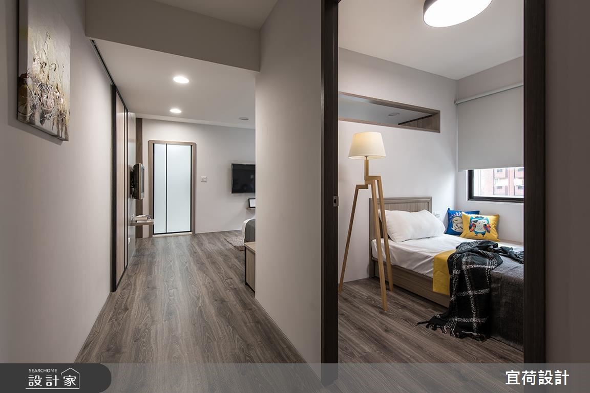 16坪老屋(16~30年)＿簡約風走廊客房案例圖片＿宜荷設計＿宜荷_憩之16
