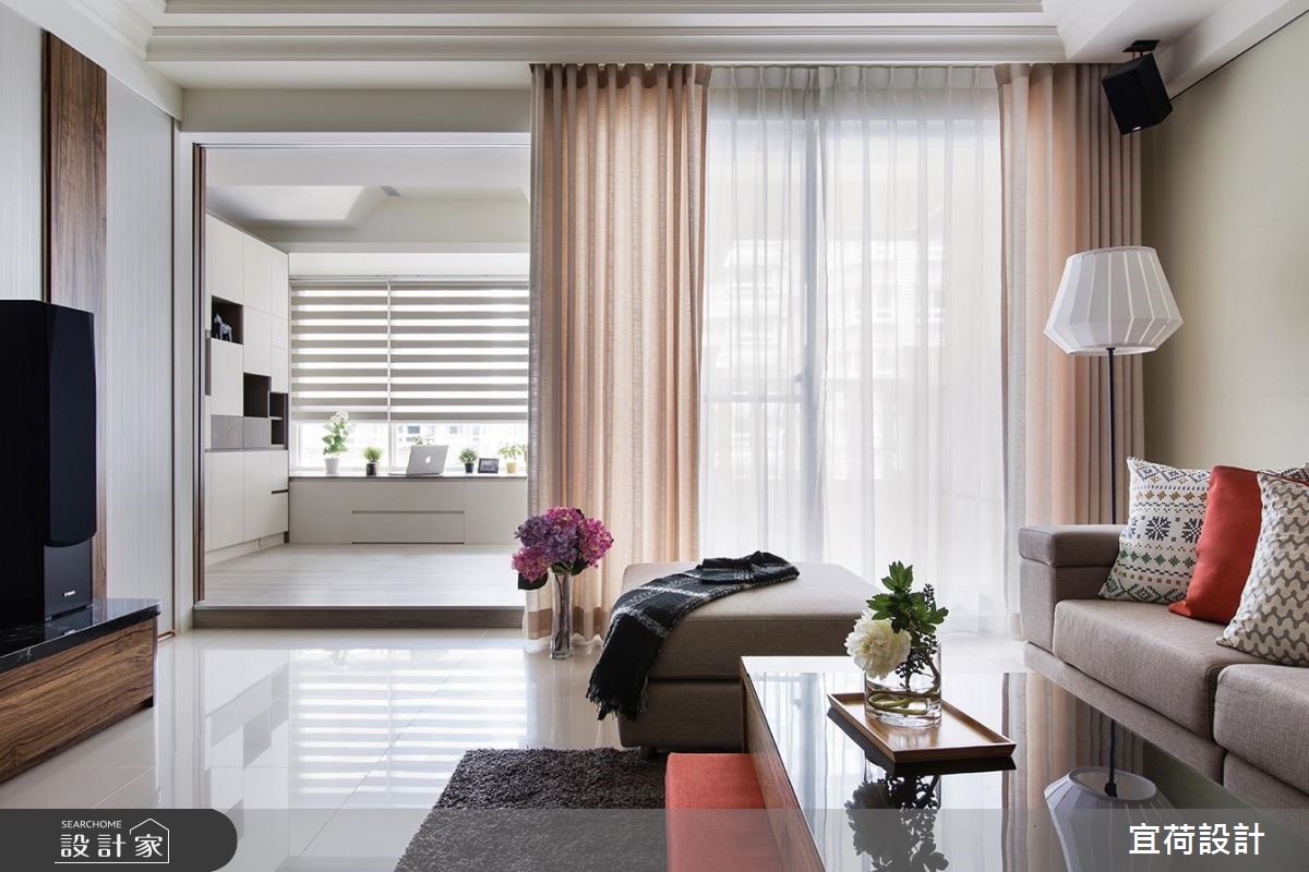 38坪新成屋(5年以下)＿休閒風客廳案例圖片＿宜荷設計＿宜荷_歲月靜好之7