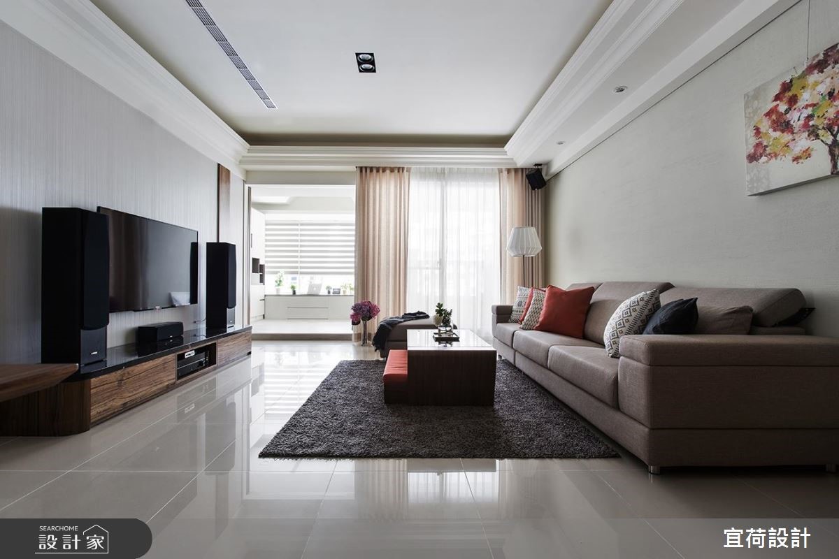 38坪新成屋(5年以下)＿休閒風客廳案例圖片＿宜荷設計＿宜荷_歲月靜好之4