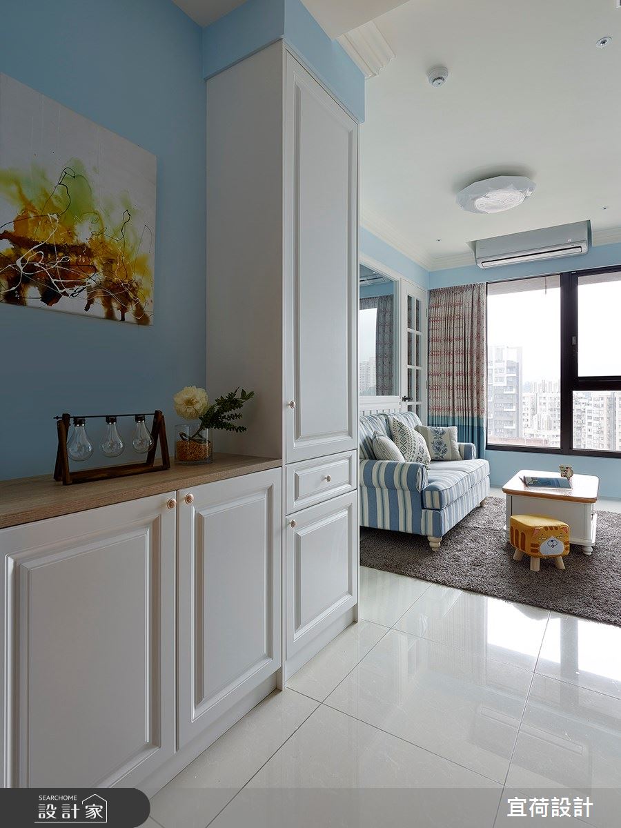 10坪新成屋(5年以下)＿美式鄉村風玄關案例圖片＿宜荷設計＿宜荷_OCEAN之1