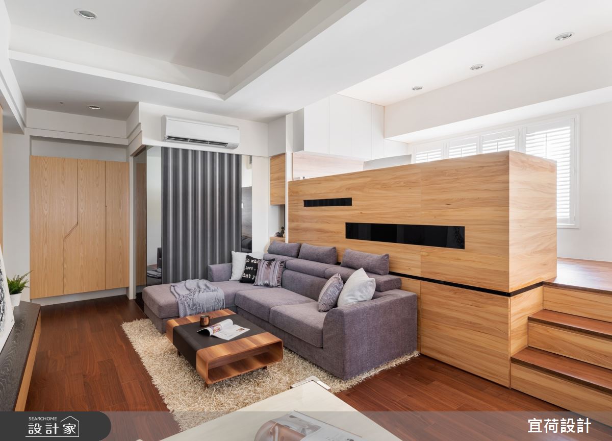 17坪中古屋(5~15年)＿現代風客廳樓梯案例圖片＿宜荷設計＿宜荷_歸屬之5