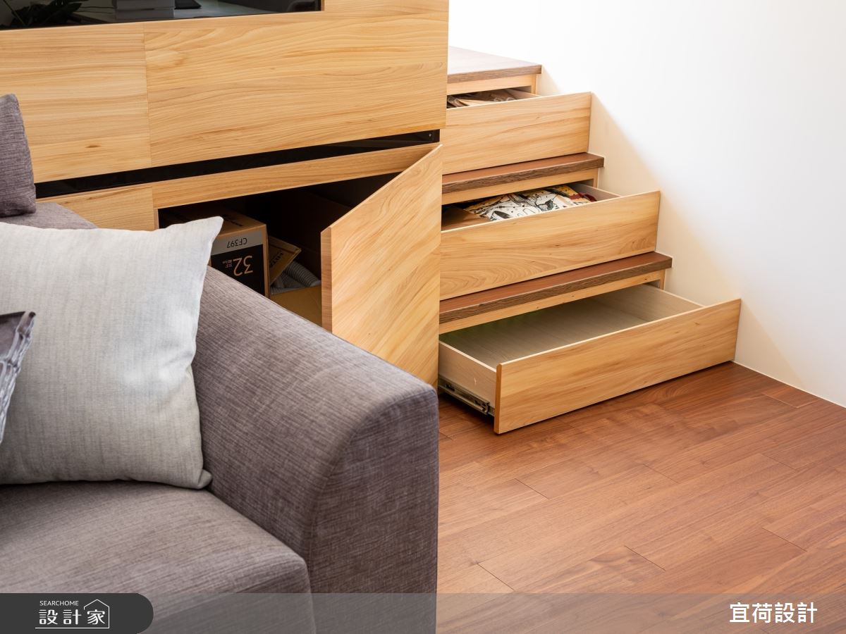 17坪中古屋(5~15年)＿現代風客廳樓梯案例圖片＿宜荷設計＿宜荷_歸屬之7