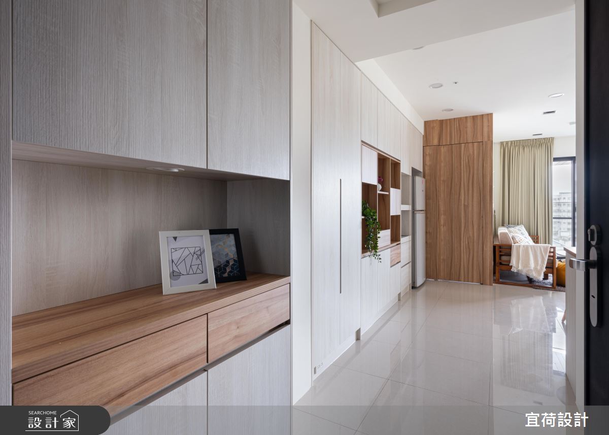18坪新成屋(5年以下)＿北歐風玄關案例圖片＿宜荷設計＿宜荷_溫潤之1