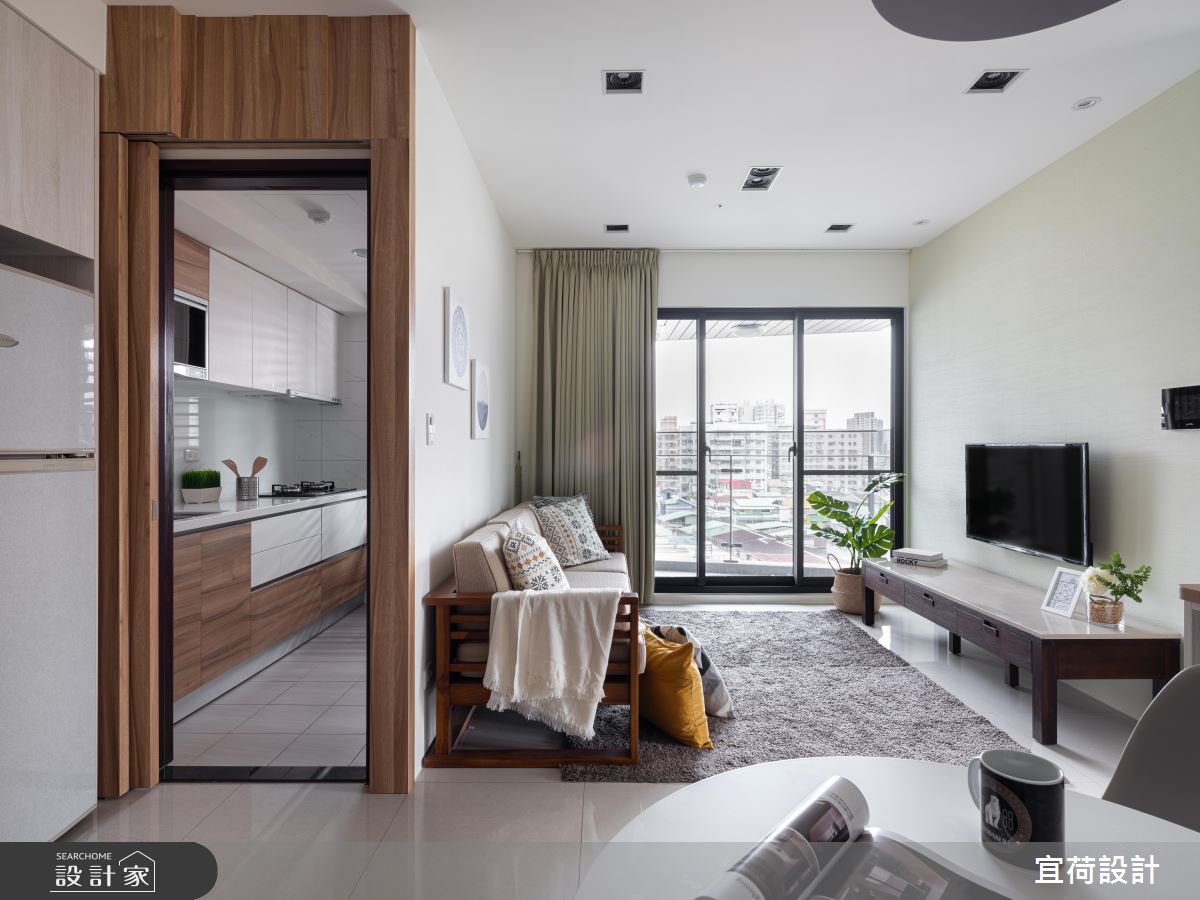 18坪新成屋(5年以下)＿北歐風客廳廚房案例圖片＿宜荷設計＿宜荷_溫潤之4