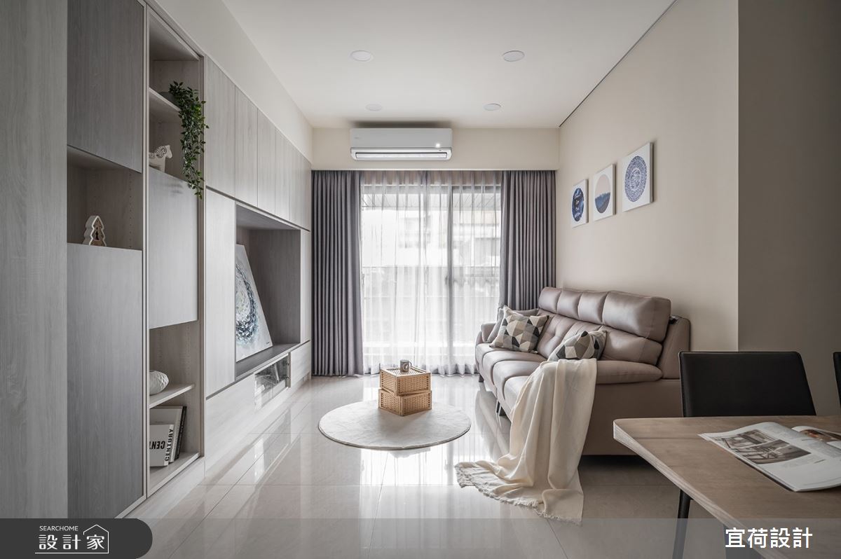 40坪新成屋(5年以下)＿簡約風客廳案例圖片＿宜荷設計＿宜荷_恬逸之2