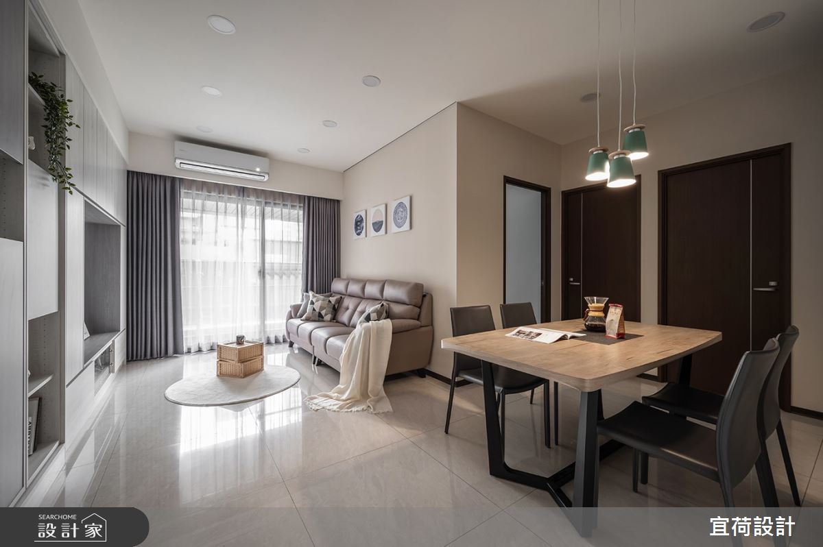 40坪新成屋(5年以下)＿簡約風客廳餐廳案例圖片＿宜荷設計＿宜荷_恬逸之3