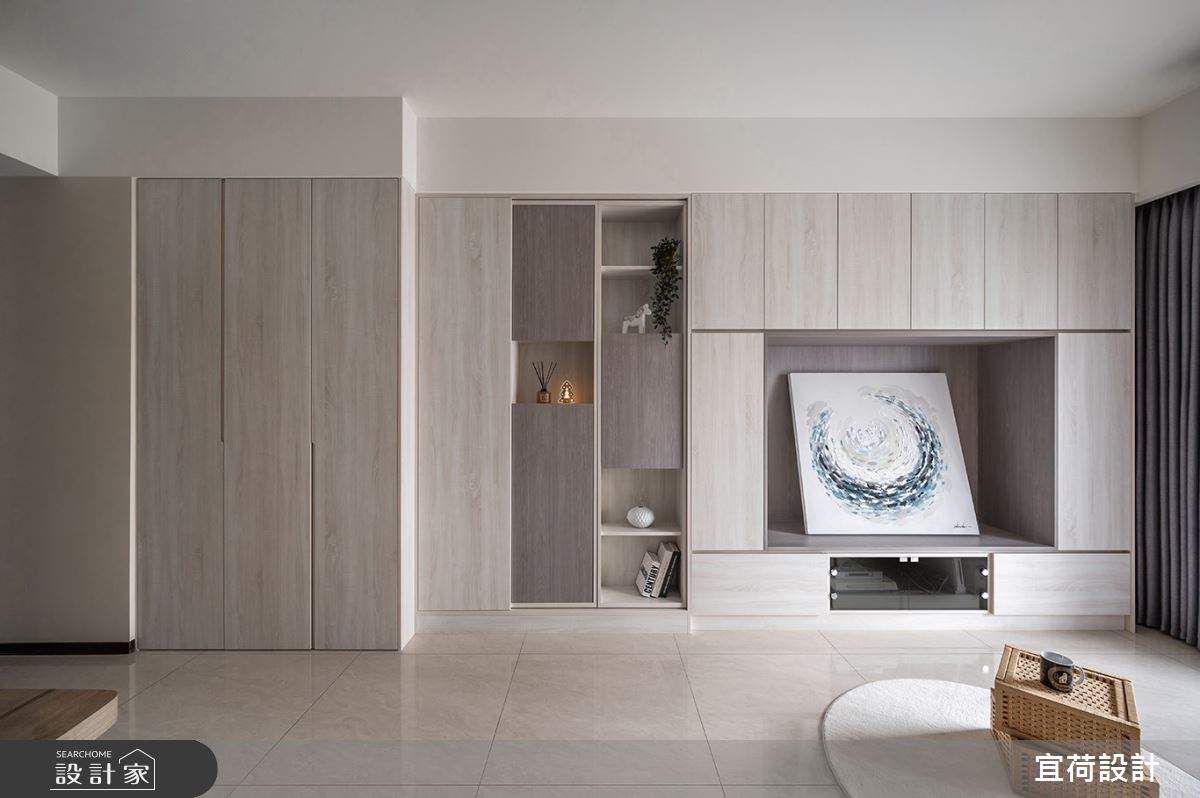 40坪新成屋(5年以下)＿簡約風客廳案例圖片＿宜荷設計＿宜荷_恬逸之5