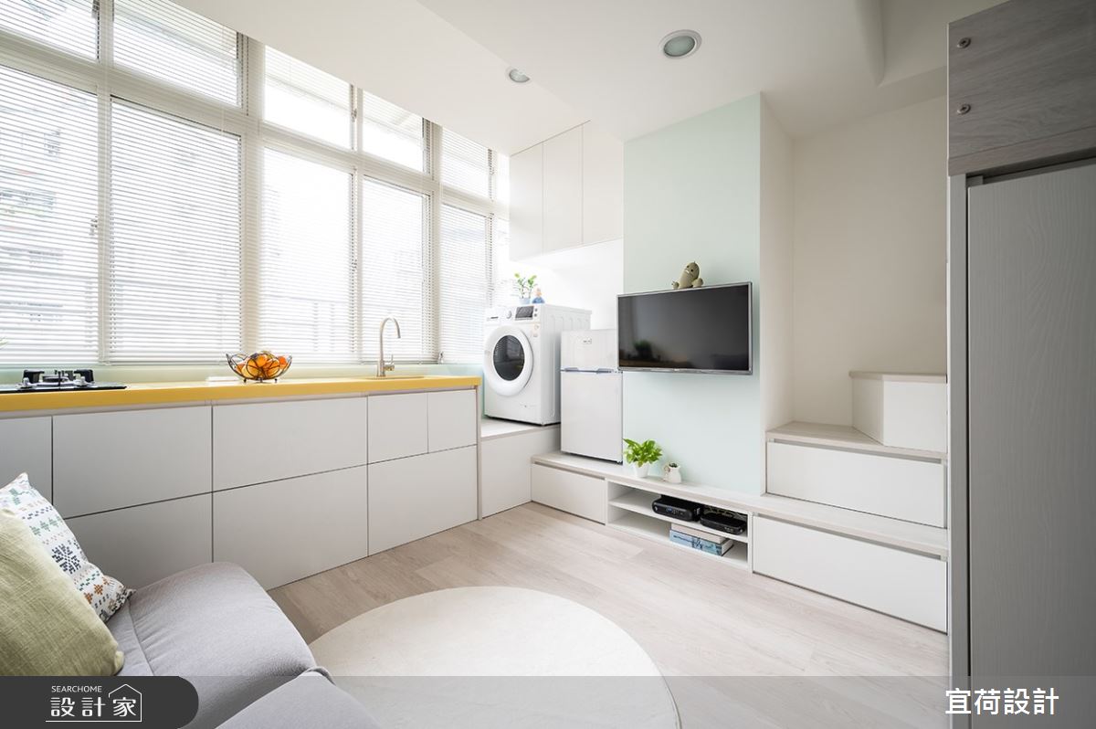 9坪老屋(16~30年)＿北歐風客廳廚房樓梯多功能室案例圖片＿宜荷設計＿宜荷_春敘之4
