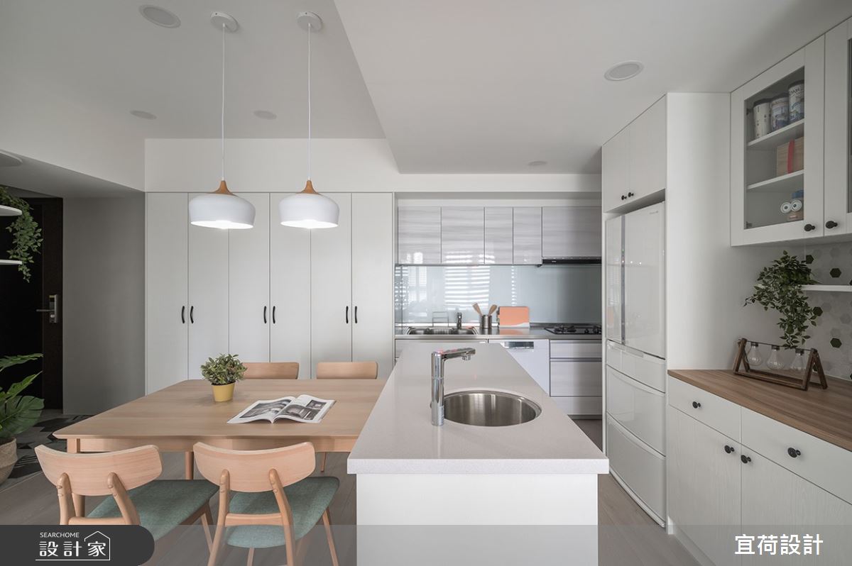 33坪預售屋＿美式風餐廳廚房吧檯案例圖片＿宜荷設計＿宜荷_晨曦之12