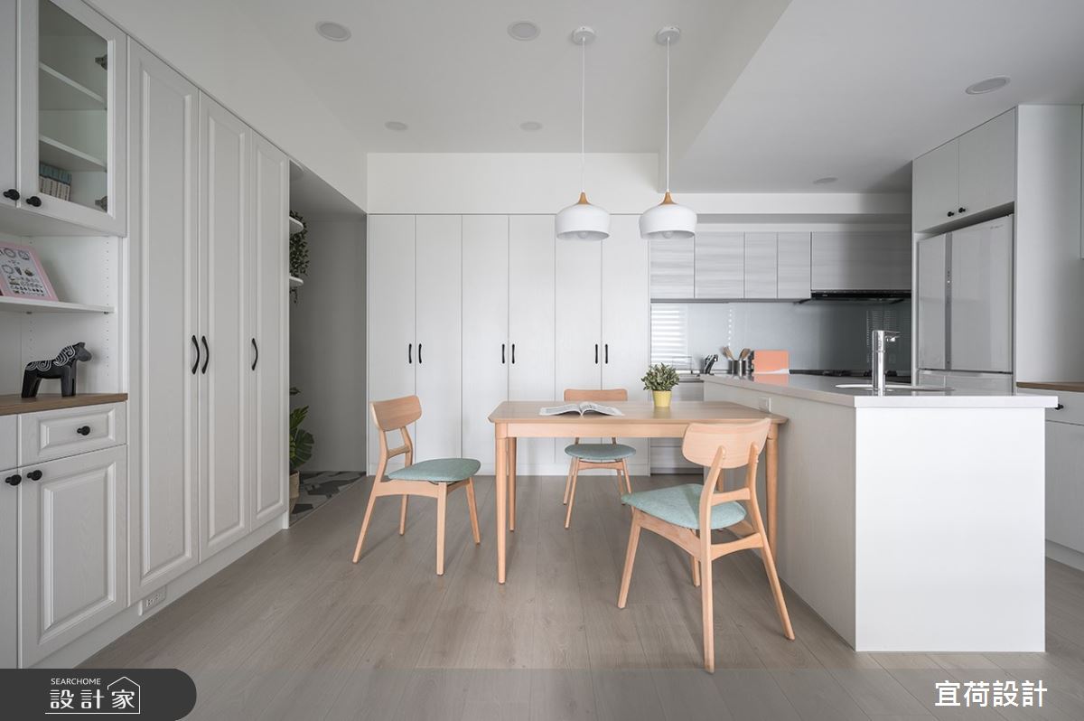 33坪預售屋＿美式風餐廳廚房吧檯案例圖片＿宜荷設計＿宜荷_晨曦之13