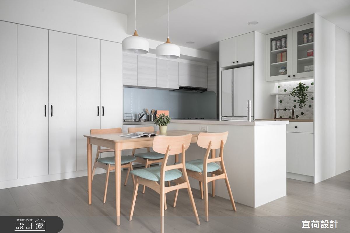 33坪預售屋＿美式風餐廳廚房吧檯案例圖片＿宜荷設計＿宜荷_晨曦之14