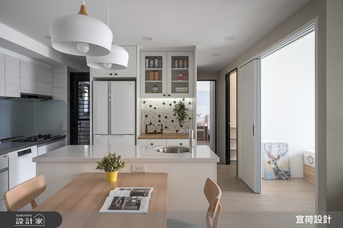 33坪預售屋＿美式風餐廳廚房吧檯案例圖片＿宜荷設計＿宜荷_晨曦之15