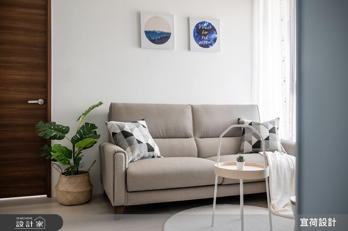14坪新成屋(5年以下)＿簡約風客廳案例圖片＿宜荷設計＿宜荷_純粹之14