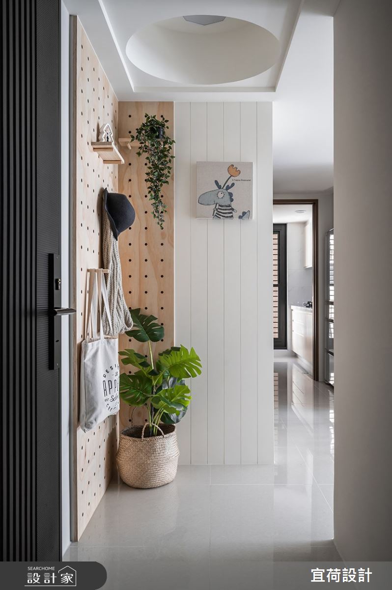 35坪新成屋(5年以下)＿北歐風玄關案例圖片＿宜荷設計＿宜荷_暖蒔之5226