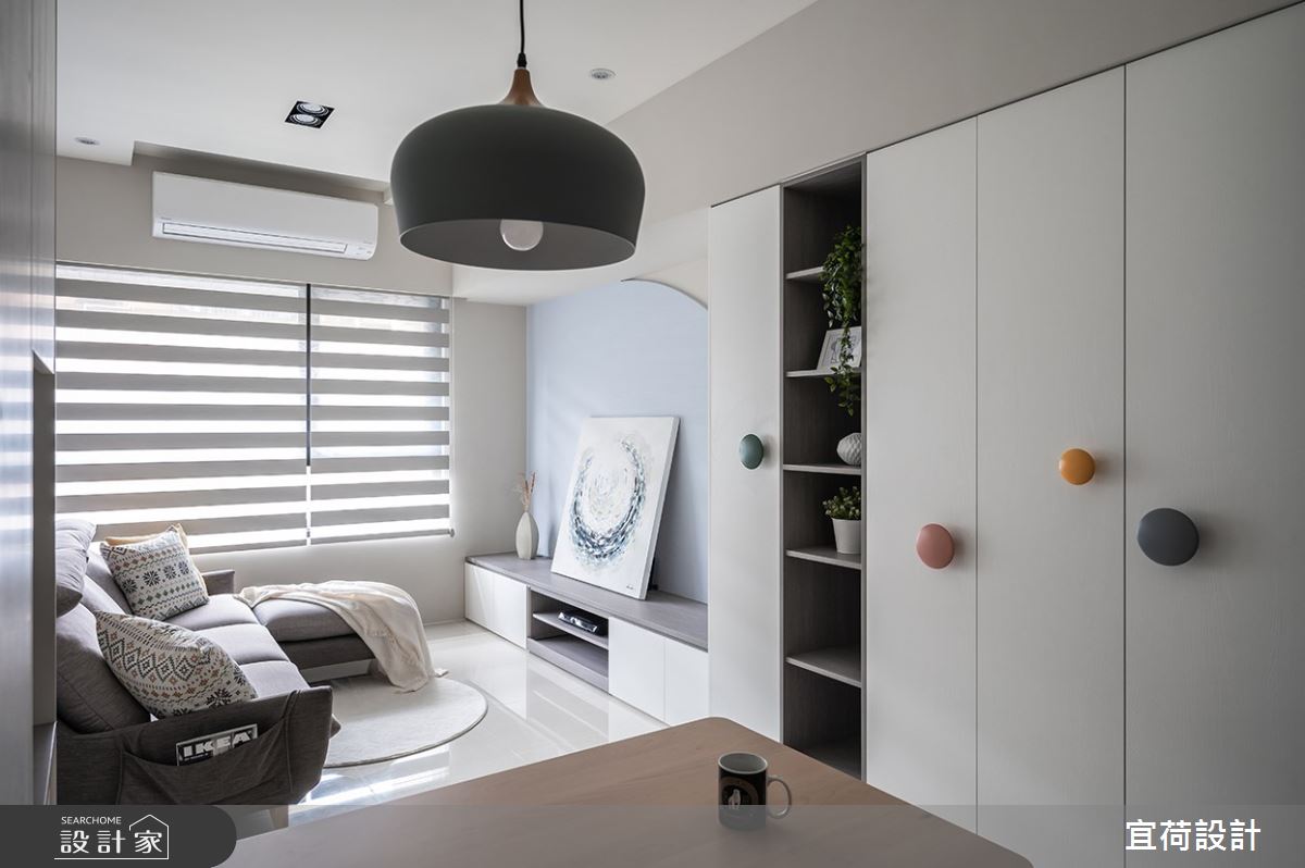 35坪新成屋(5年以下)＿北歐風客廳案例圖片＿宜荷設計＿宜荷_暖蒔之4