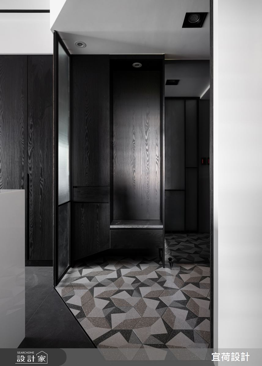 50坪預售屋＿現代風玄關案例圖片＿宜荷設計＿宜荷_BLACK之2
