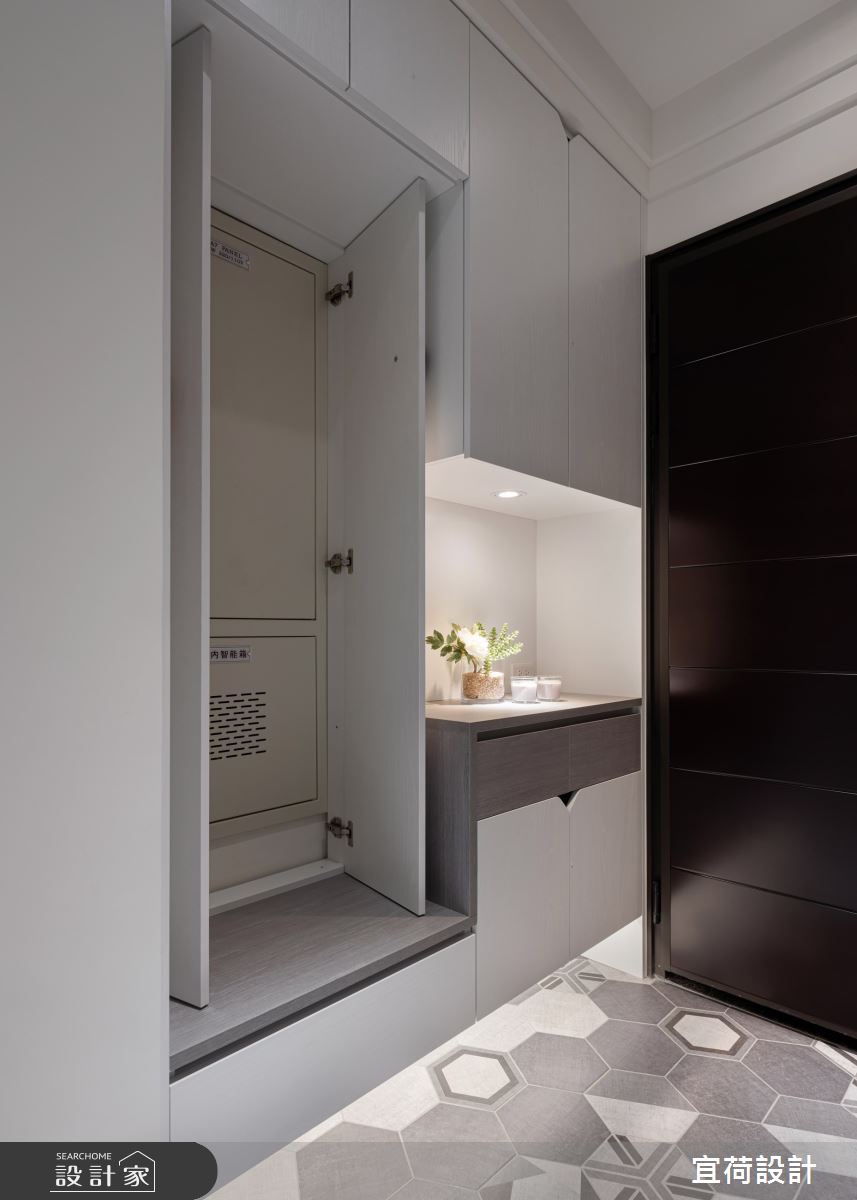 38坪新成屋(5年以下)＿北歐風玄關案例圖片＿宜荷設計＿宜荷_心之所向之5