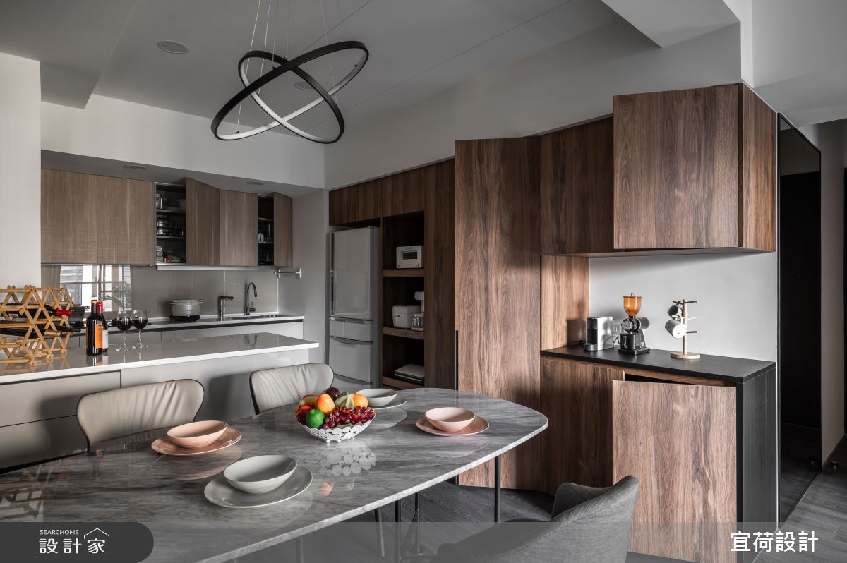 26坪預售屋＿現代風餐廳廚房中島案例圖片＿宜荷設計＿宜荷_倆人之19