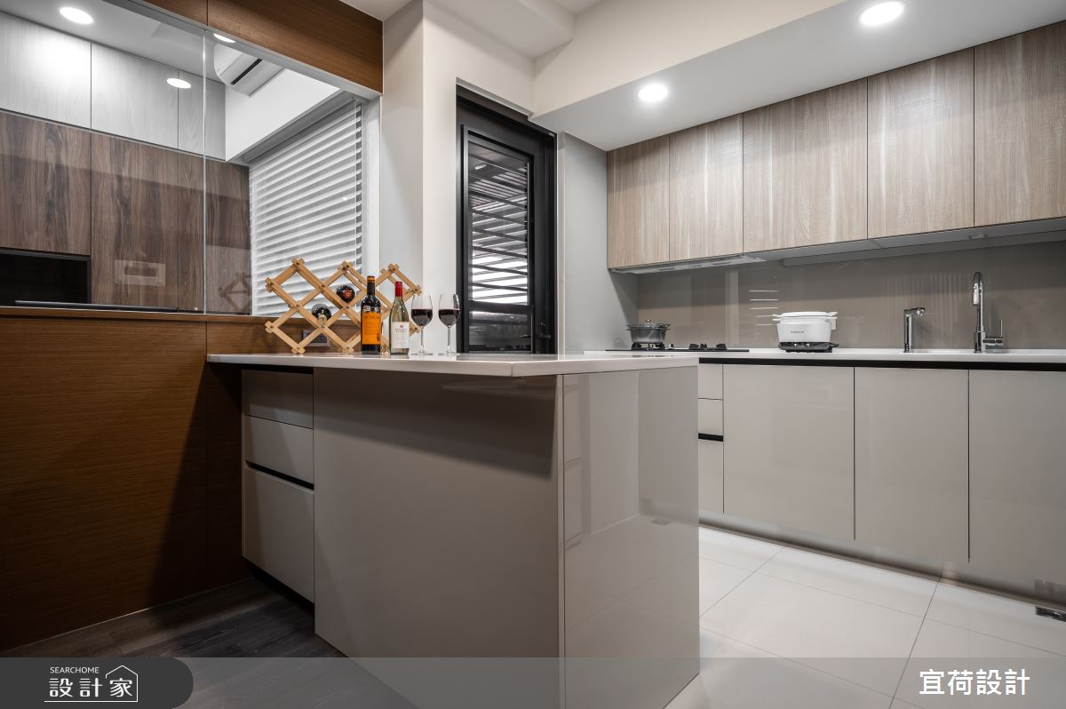 26坪預售屋＿現代風廚房中島案例圖片＿宜荷設計＿宜荷_倆人之22