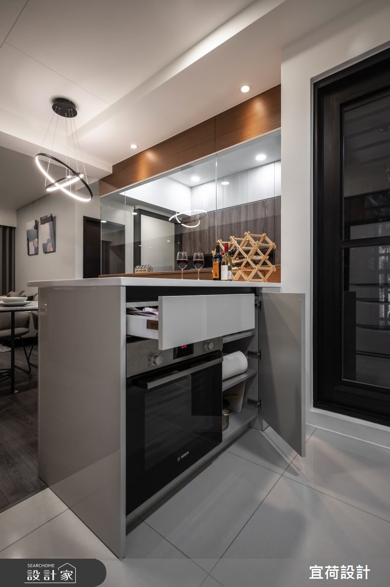 26坪預售屋＿現代風廚房中島案例圖片＿宜荷設計＿宜荷_倆人之25